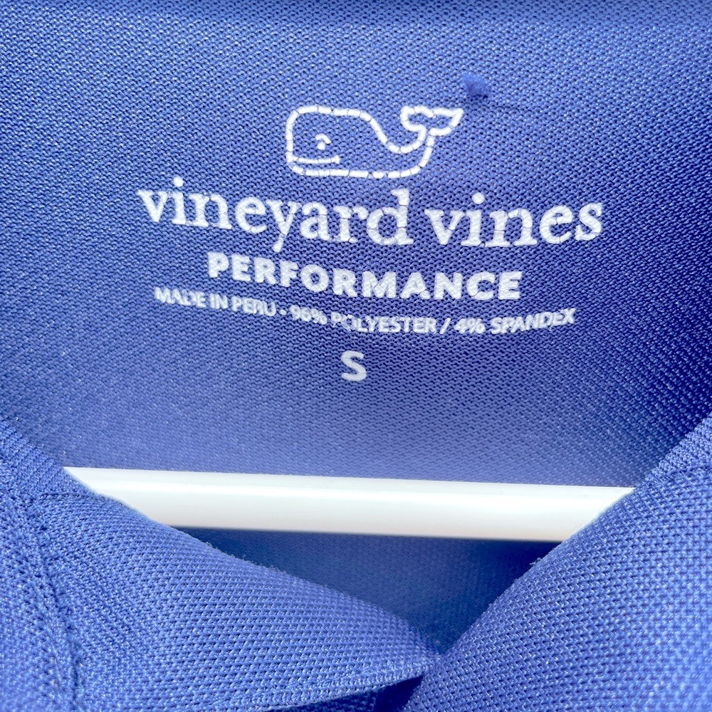 Vineyard Vines Blue Polo Shirt Classic Fit - SZ S Preppy